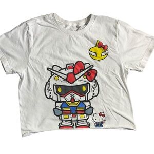 263-Hello Kitty Gundam white and red crop top #Gundam #hellokitty #boxlunch
XS
